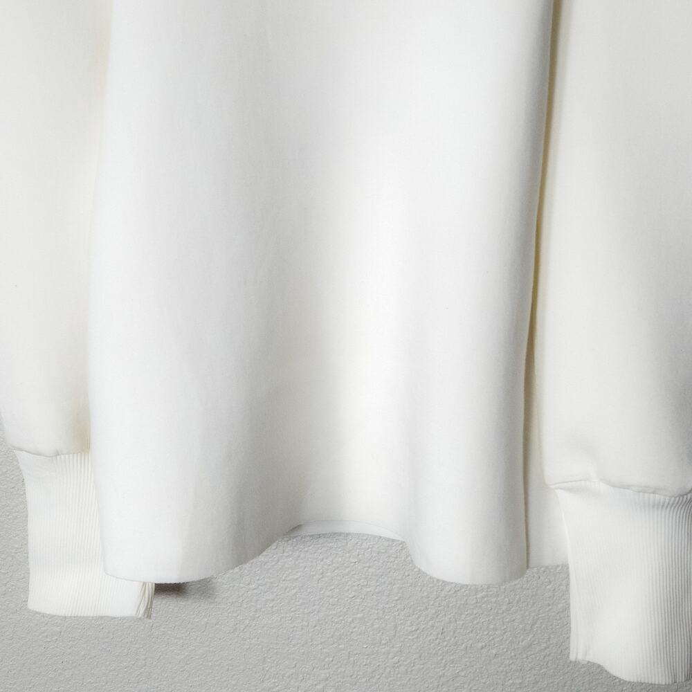 Philosophy Puff Sleeve Sweater Top White Small Clean Girl Minimalist - Picture 4 of 12